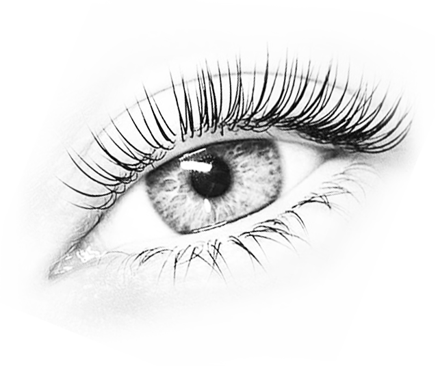 Schwarz-Weiß-Foto des Auges eines Mädchens